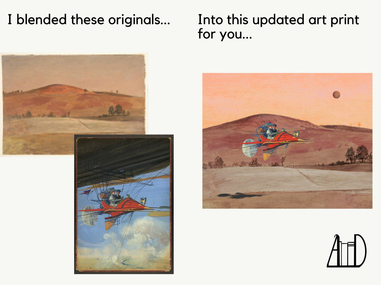 Steampunk Art Print, Fantasy Retrofuturism Wall Art, Victorian Desert Sci-Fi Print, Quirky Home Decor