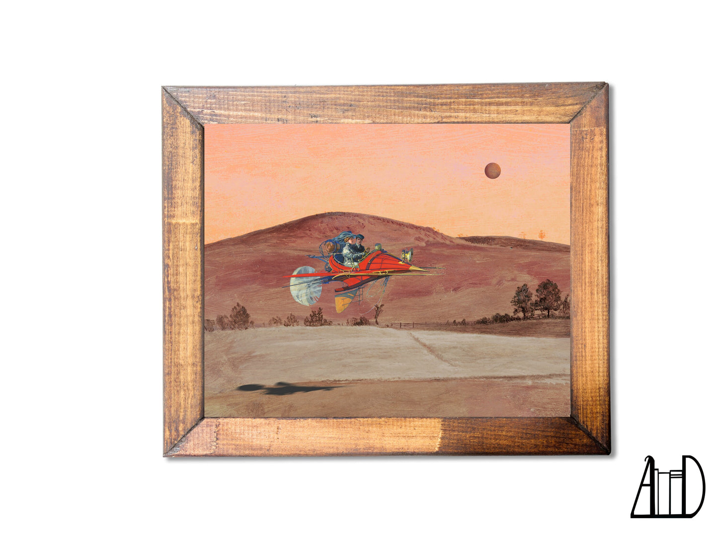 Steampunk Art Print, Fantasy Retrofuturism Wall Art, Victorian Desert Sci-Fi Print, Quirky Home Decor