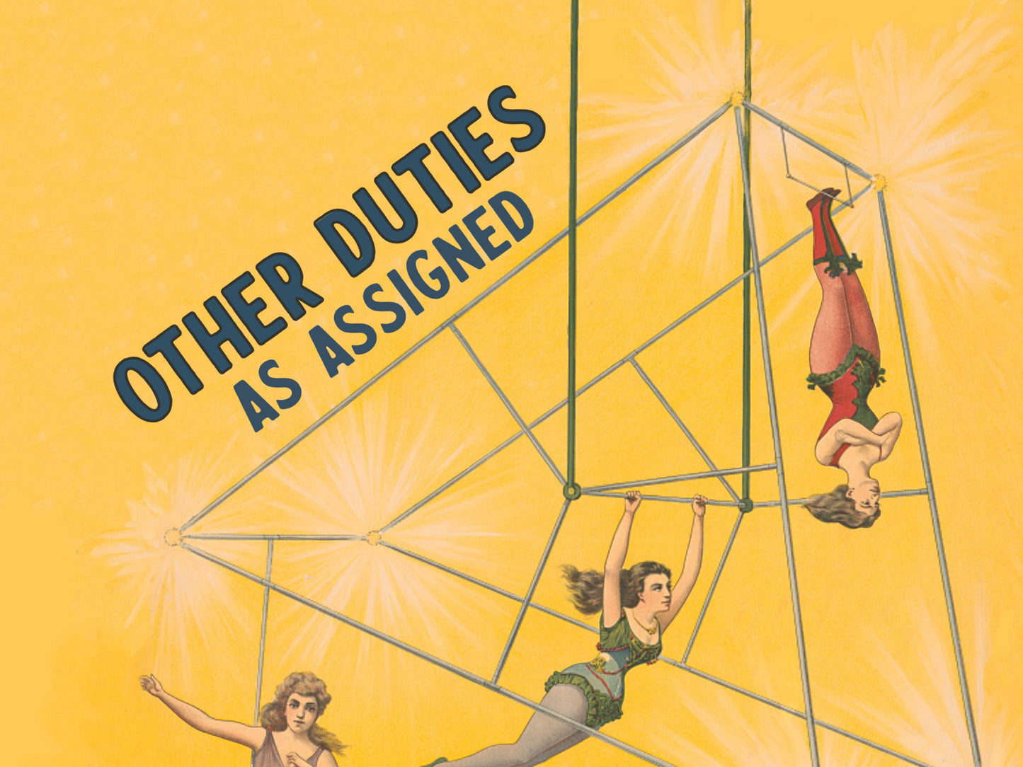 Work Humor Office Wall Art Print: Other Duties As Assigned, Vintage Acrobats