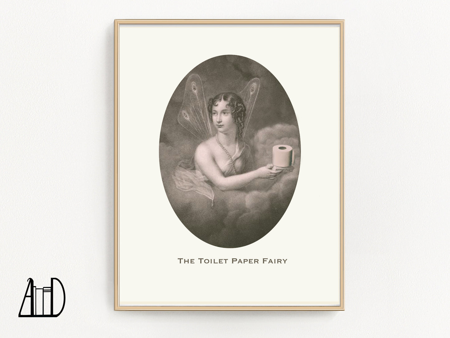 Quirky Bathroom Toilet Paper Fairy Art Print