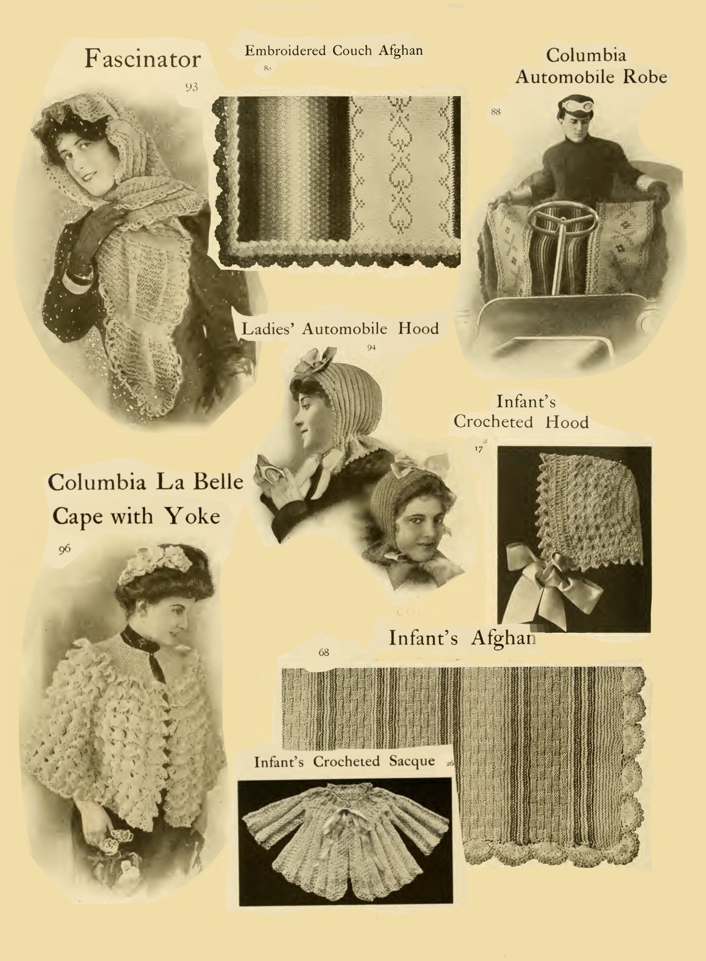 Vintage 1900s Knitting Crochet Pattern Book: Edwardian Victorian Handiwork (Digital Download)