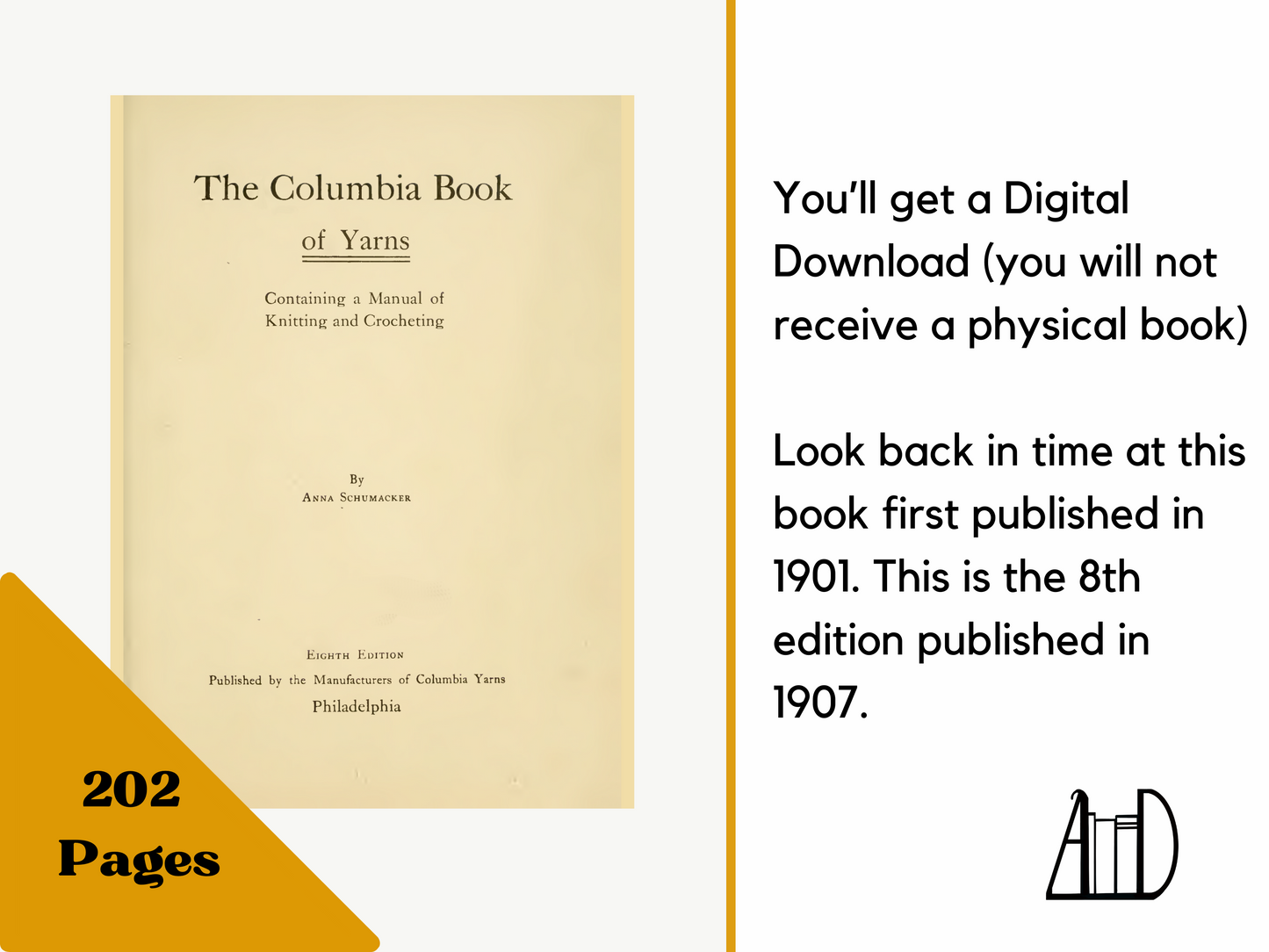 Vintage 1900s Knitting Crochet Pattern Book: Edwardian Victorian Handiwork (Digital Download)